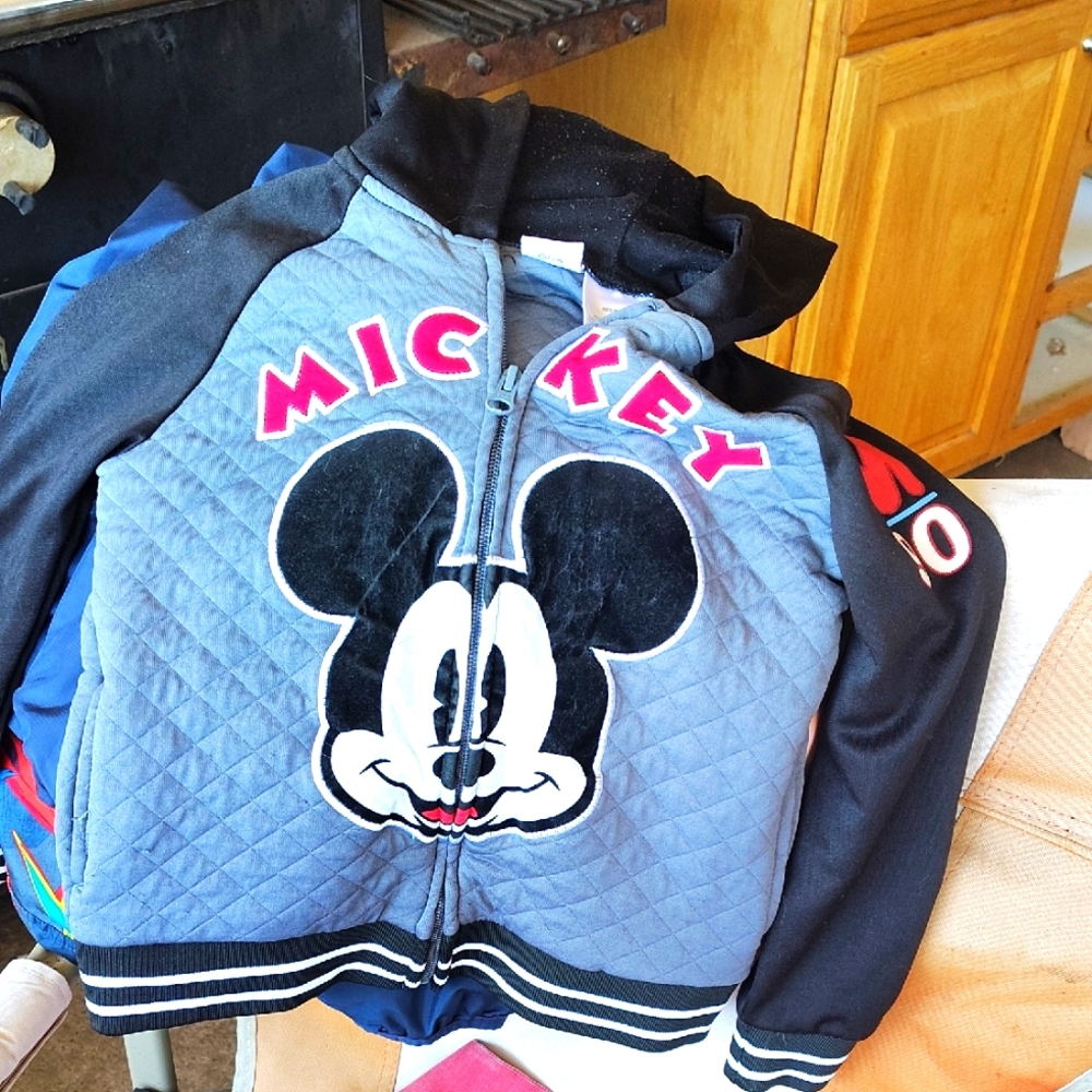 Mickey Mouse Kids Size 5 Hoodie - Gray and Black